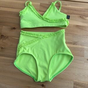 Tiger Friday - Whimsical Crop Top Fiji & Pinup Ruffle Briefs Fiji - Used, CM